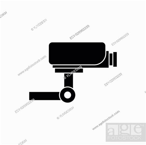 CCTV Camera Icon In Simple Style Isolated On White Background Video