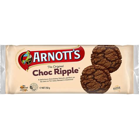 Arnott S Choc Ripple Plain Biscuits 250g Woolworths