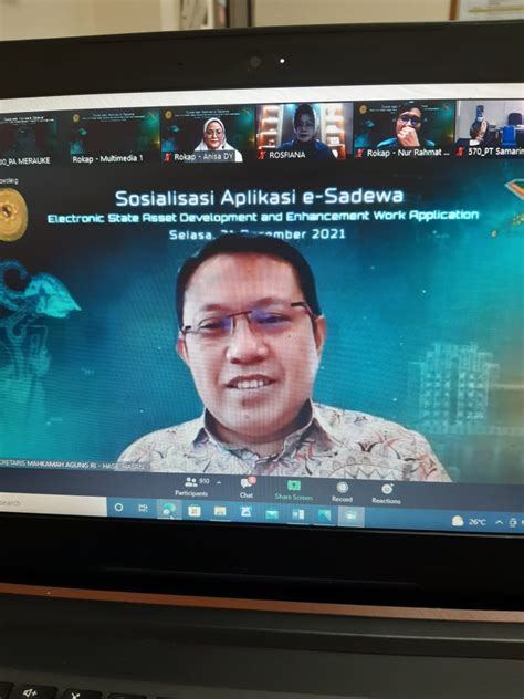 Sosialisasi Aplikasi E SADEWA Secara Virtual Di Pengadilan Agama