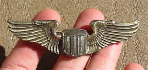 Ww2 Us Army Air Force Aaf Pilots Wings Pin Badge Insignia £9730 Picclick Uk