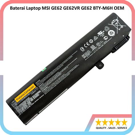 Jual Baterai Laptop Msi Ge Ge Vr Ge Bty M H Oem Shopee Indonesia