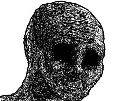 Withered / Void Wojak Template | Withered Wojak | Troll face, Scary ...