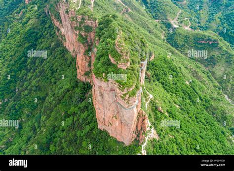 An aerial view of the 266-meter-long and two-meter-wide glass-bottomed ...