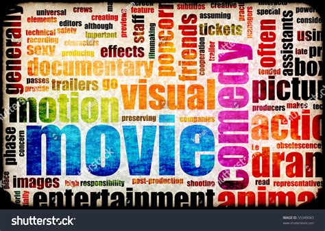 Movie Poster Of Film Genres Vintage Background Stock Photo 55349083 ...