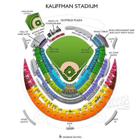 Awesome Kauffman Stadium Seating Chart With Rows Kauffman Stadium