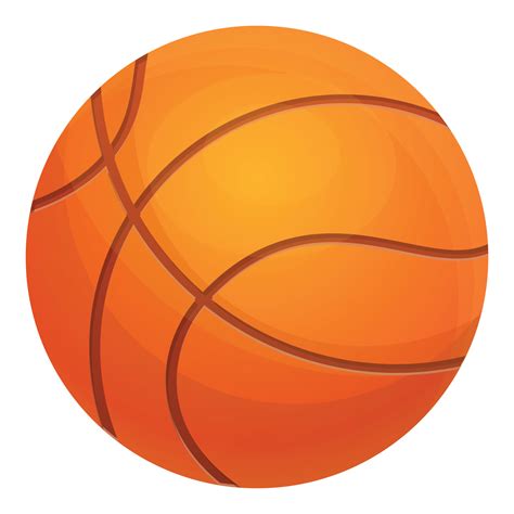 Icono De Pelota De Baloncesto Estilo De Dibujos Animados