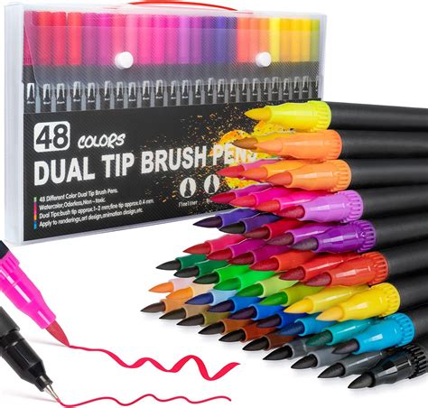 Peakness Dual Brush Pen Filzstifte Set 40 Farben Aquarellstifte Mit