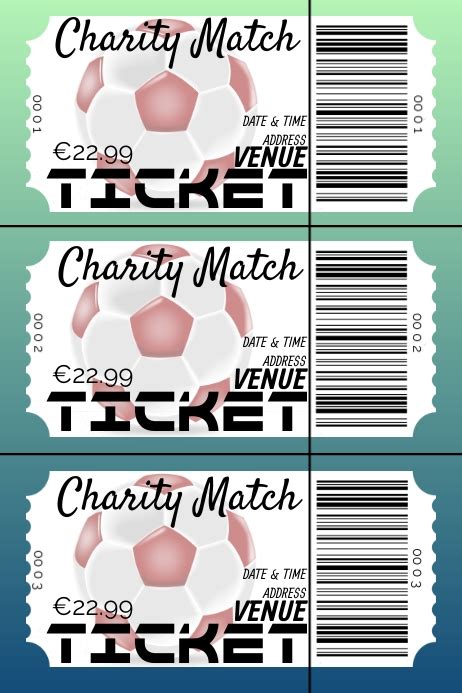 Copy Of Charity Match Ticket Postermywall