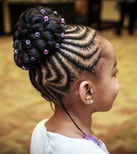 Braided Bun Hairstyles For Black Kids