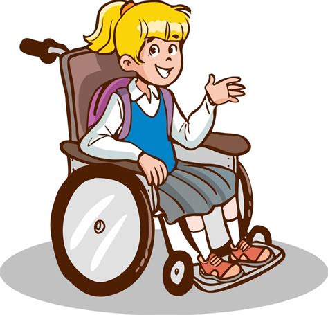 Student In Wheelchair Talking Cartoon Vector 17309571 Vector Art At