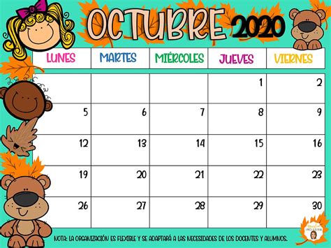 CRONOGRAMA MES DE OCTUBRE