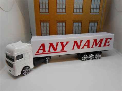 Toy Lorry Truck Personalised Any Name Toy Car Model Boy Girl Birthday