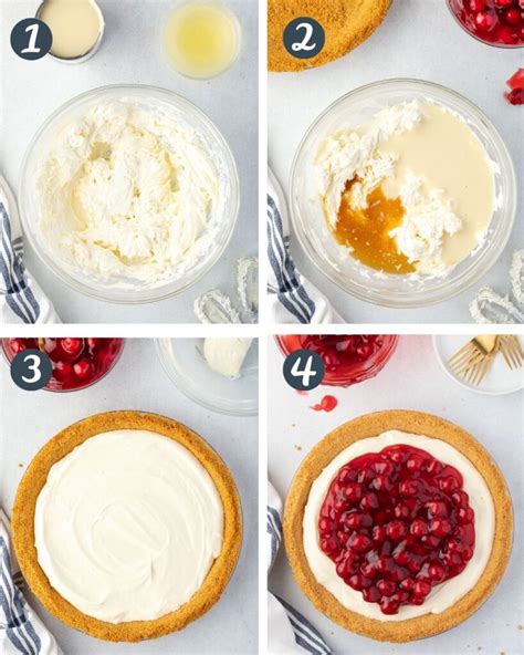 No Bake Cherry Pie With Graham Cracker Crust