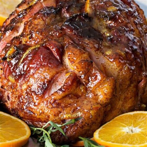 Brown Sugar Orange Glazed Spiral Ham The Chunky Chef