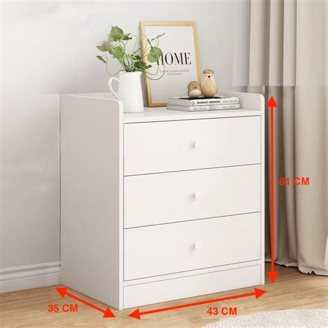 AISHA Chest Drawer 4 Layer Almari Baju 5 Tier Laci White Wenge Color