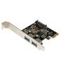 StarTech Adaptador Tarjeta Controladora PCI Express PCI E 2 Puertos