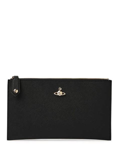 Vivienne Westwood Orb Leather Pouch In Black Lyst