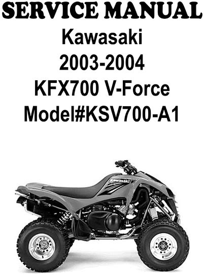 Kawasaki Kfx V Force Professional Service Manual Tradebit