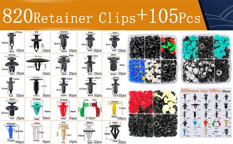 Ulhyc 925pcs Car Retainer Clipscar Push Retainer Clips 26 Most Popular Sizes Nylon Bumper