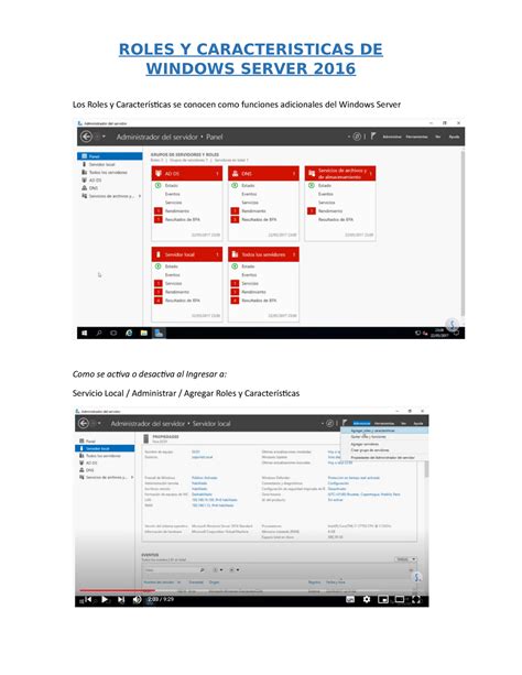 Roles Y Caracteristicas De Windows Server Roles Y