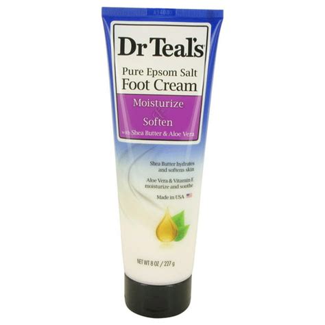 Dr Teal S Pure Epsom Salt Foot Cream With Shea Butter And Aloe Vera And Vitamin E 8 Oz