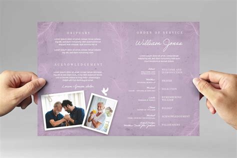 Church Funeral Program Template – MasterBundles