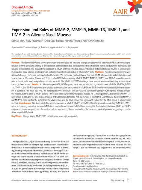 Pdf Expression And Roles Of Mmp 2 Mmp 9 Mmp 13 Timp 1 And Timp 2