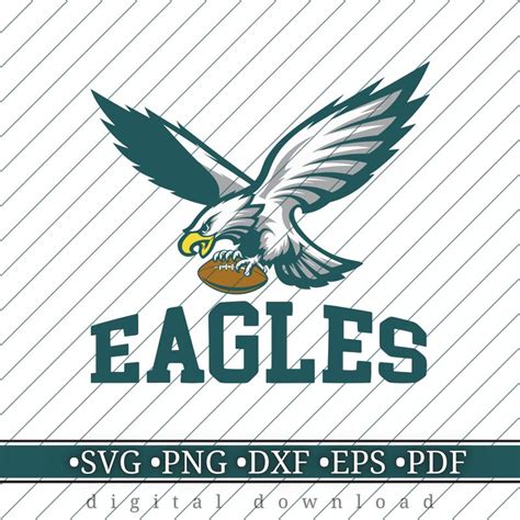 eagles logo svg file etsy