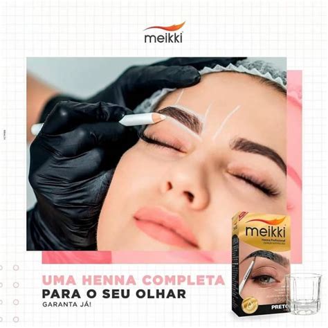 MEIKKI HENNA PARA SOBRANCELHAS CASTANHO MEDIO 1 25G