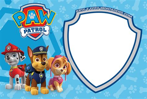 Moldura Digital Grátis Personagens M P Patrulha Canina Paw Patrol 2