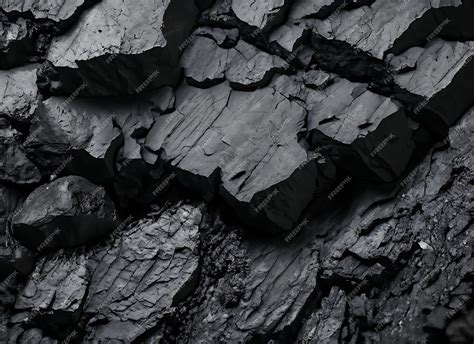 Premium Photo | Coal black texture dark background geology theme