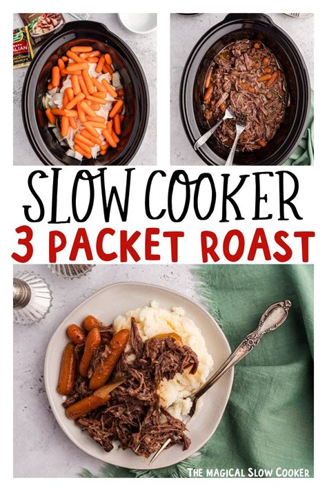 Slow Cooker 3 Packet Pot Roast In 2024 Chicken Slow Cooker Recipes