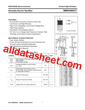 Mbr Ct Datasheet Pdf Inchange Semiconductor Company Limited