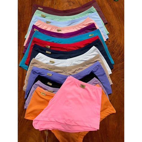 KIT 10 Calcinha Shortinho Cueca Boxer Feminina Gestante Pós Parto Lingerie Íntimo Super