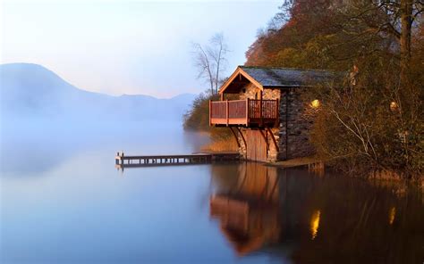 Lake Cabin Wallpaper - WallpaperSafari