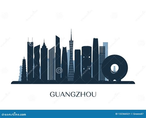 Guangzhou Skyline Vector Illustration Linear | CartoonDealer.com #57392218