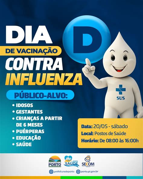 Secretaria De Saúde Realizará Dia “d” De Vacinação Contra A Influenza Neste Sábado Dia 20