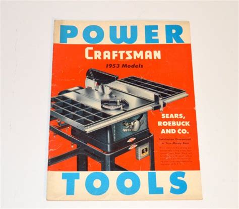 1953 Craftsman Power Tools Catalog 1953 Models Sears Roebuck Etsy