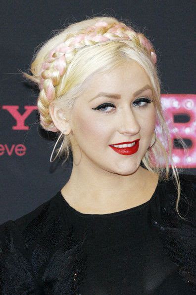 Christina Aguilera Braided Bun Christina Aguilera Hair Beautiful