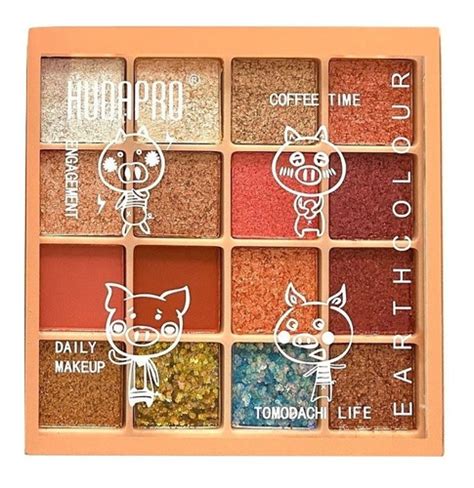 Paleta De Sombras 16 Tonos Nude Neutros Mate Shimmer Glitter Meses