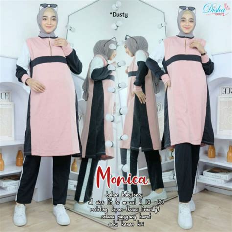 Jual Monica Setelan Baju Olahraga Wanita Sporty Muslimah Baju Seragam