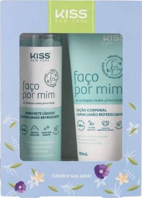 Kit Sabonete Líquido Loção Corporal Capim Limão Kiss New York Eu