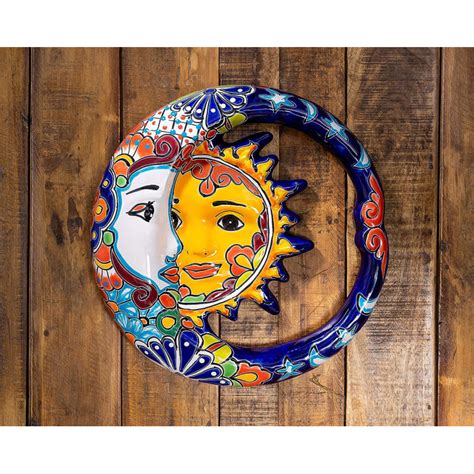 Arlmont Co Odran Handmade Mexican Talavera Large Ceramic Eclipse