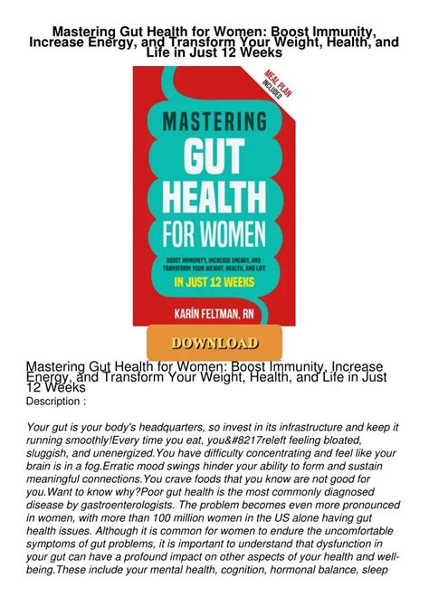 Ppt Pdf Read Mastering Gut Health For Women Boost Immunity Increase