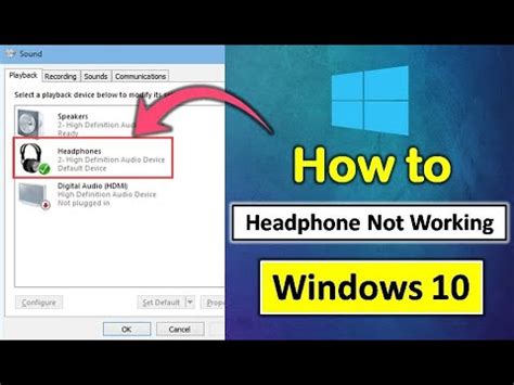 How To Fix Headphone Not Working In Windows Youtube