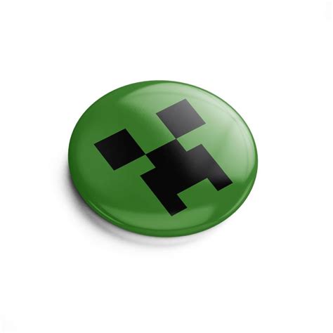 Bouton Creeper Pour Les Fans De Minecraft Elbenwald