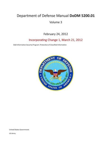 Department Of Defense Manual Dodm 5200 01 Volume 3 February 24 2012