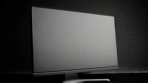 Un Monitor De Pantalla Plana Con Una Pantalla Blanca Foto Premium