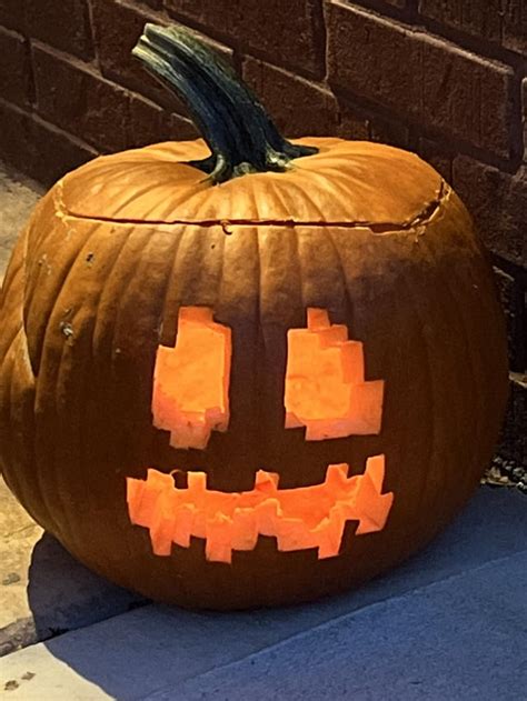 Real Life Minecraft Carved Pumpkin R Minecraft