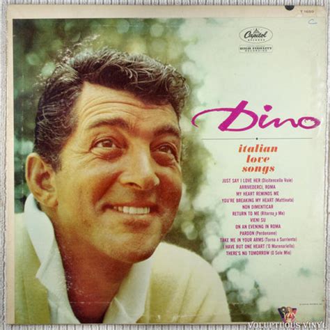 Dean Martin ‎– Dino: Italian Love Songs (1962) Vinyl, LP, Album, Mono – Voluptuous Vinyl Records